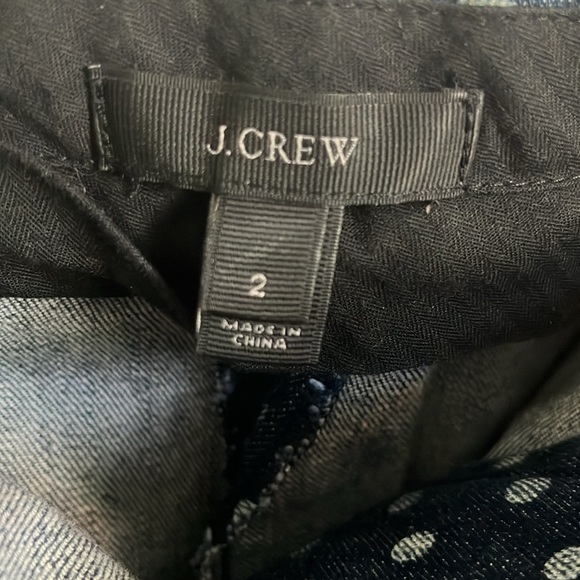 Size 2 JCrew Denim polka dot skirt - Picture 4 of 7